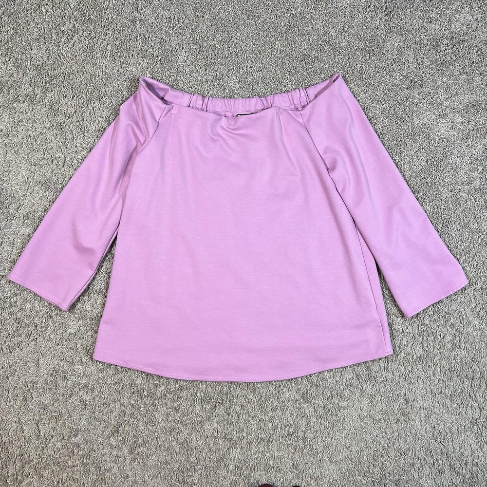 Tuckernuck Miranda Off-the-Shoulder Blouse XXL 2XL Lilac Pink Modern Classic